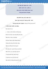 Đề thi giữa kì 1 Văn 10 Chân trời sáng tạo - Đề số 3